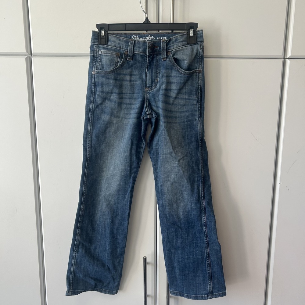Wrangler Retro Relaxed Bootcut Boys Jeans Size 11 Regular Medium Wash 10BRT20FL